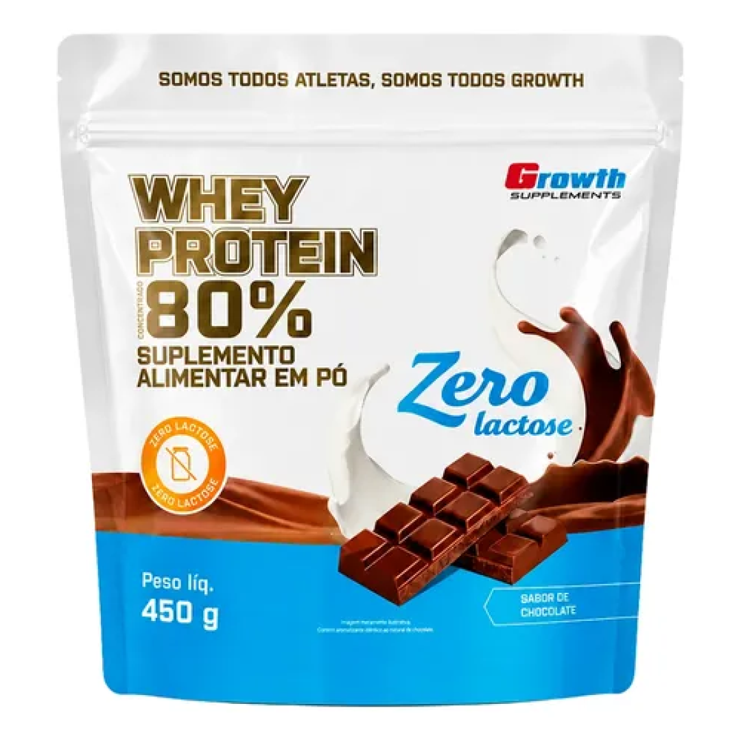 Whey Protein Concentrado Zero Lactose 450gr - Growth