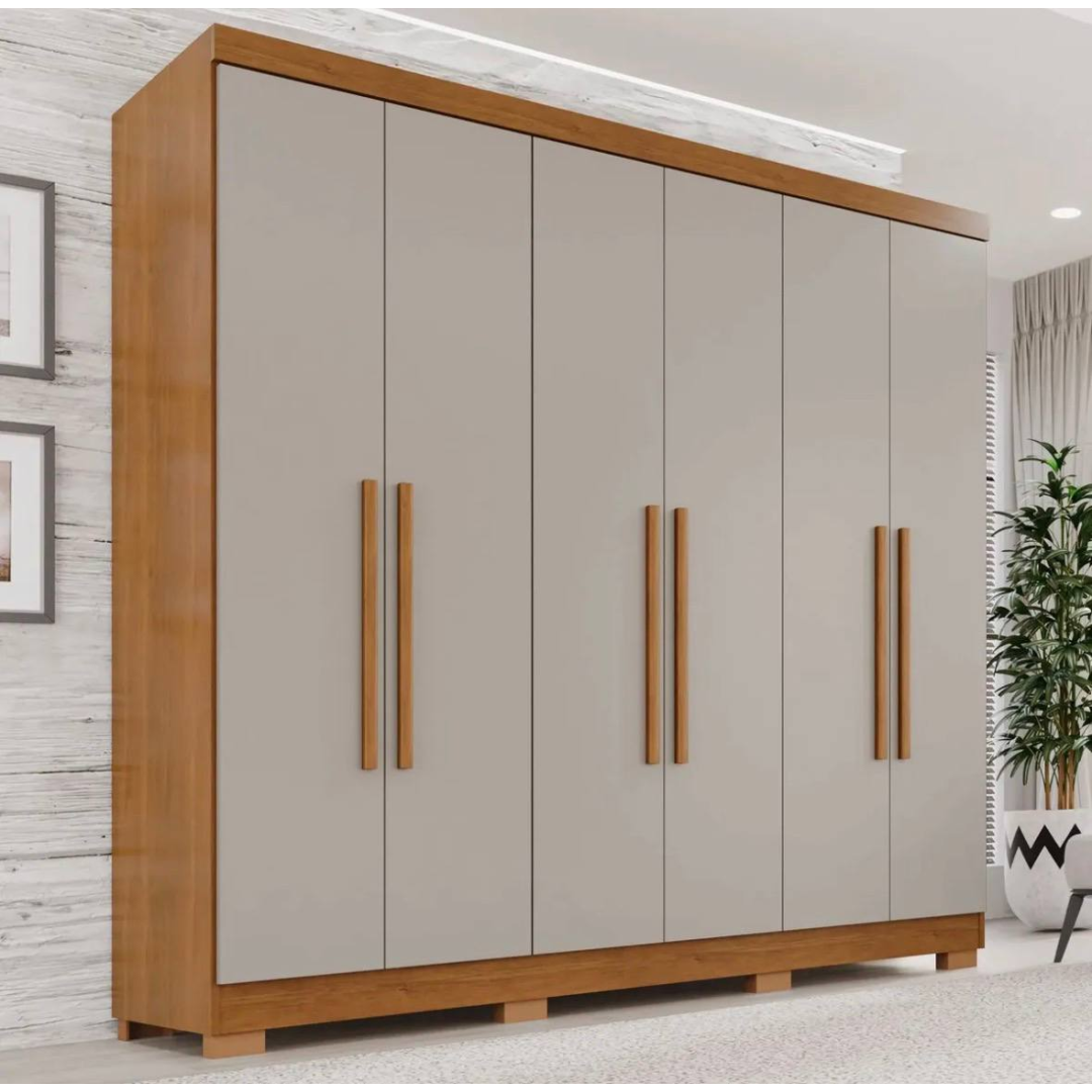 Guarda Roupa Casal 6 Portas 2 Gavetas França Wt