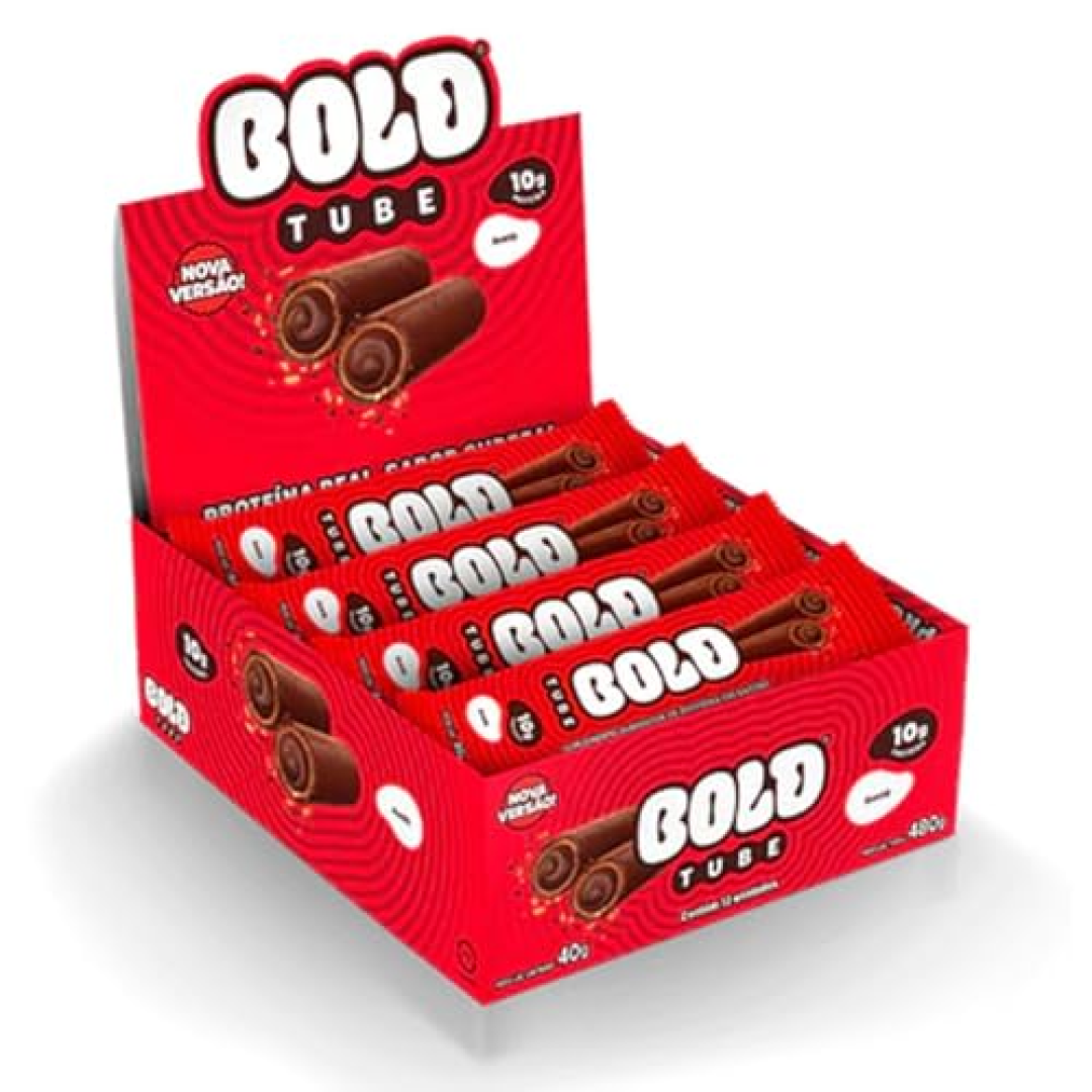 Caixa com 12 Chocolates Proteicos Bold Avelã 10g de Proteína