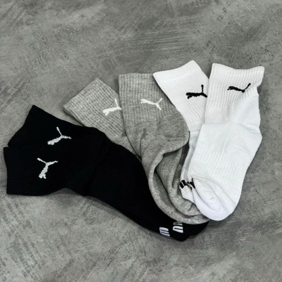 Kit com 6 Pares de Meias Puma Cano Médio
