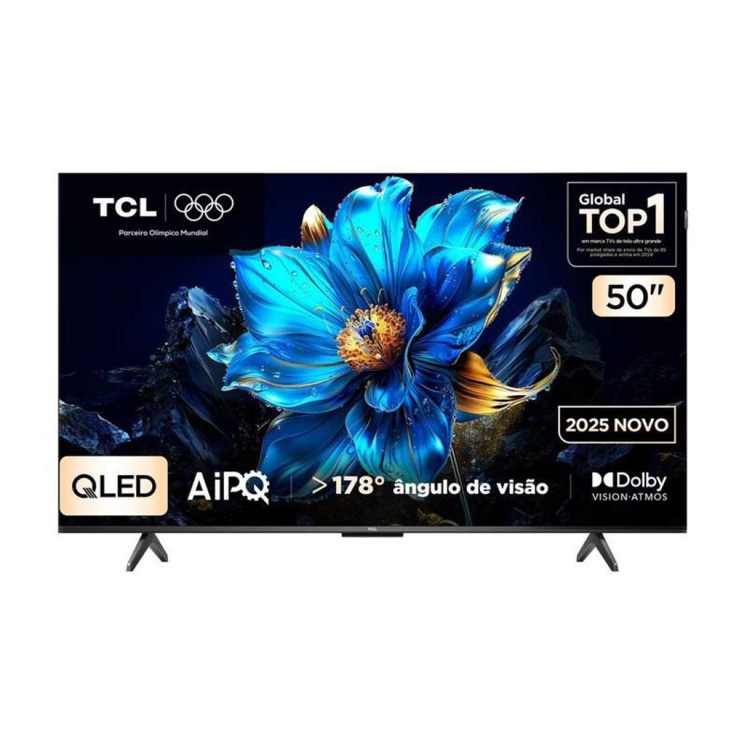 Smart TV 50 50P7K 4K QLED UHD 60Hz com Sistema Operacional Google TV TCL