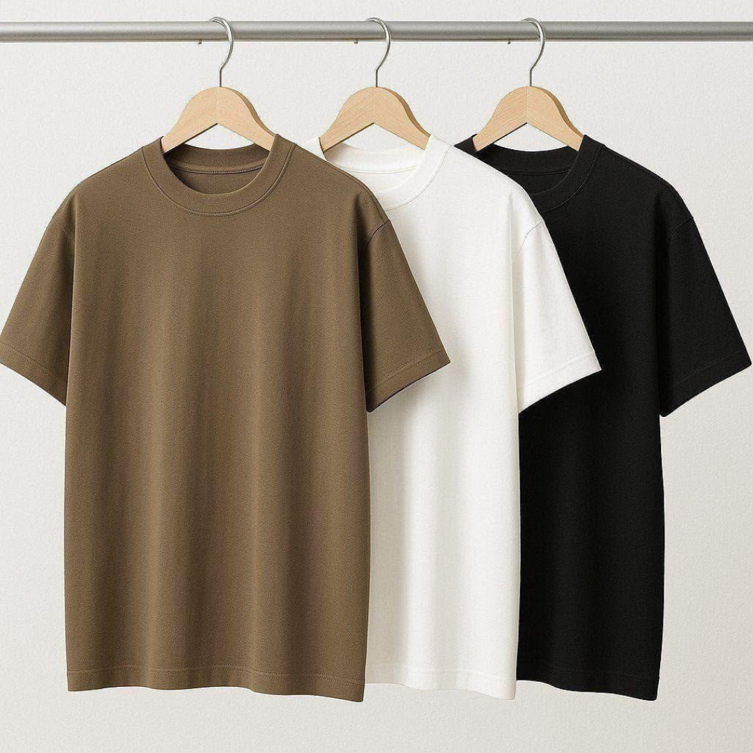 Kit 03 un. Camiseta Oversized Algodão
