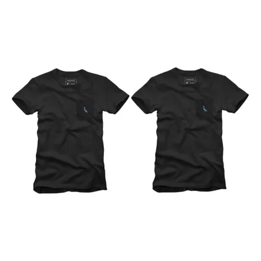 Kit com 2 Camisetas Bolso Pica-pau Xadrez Reserva