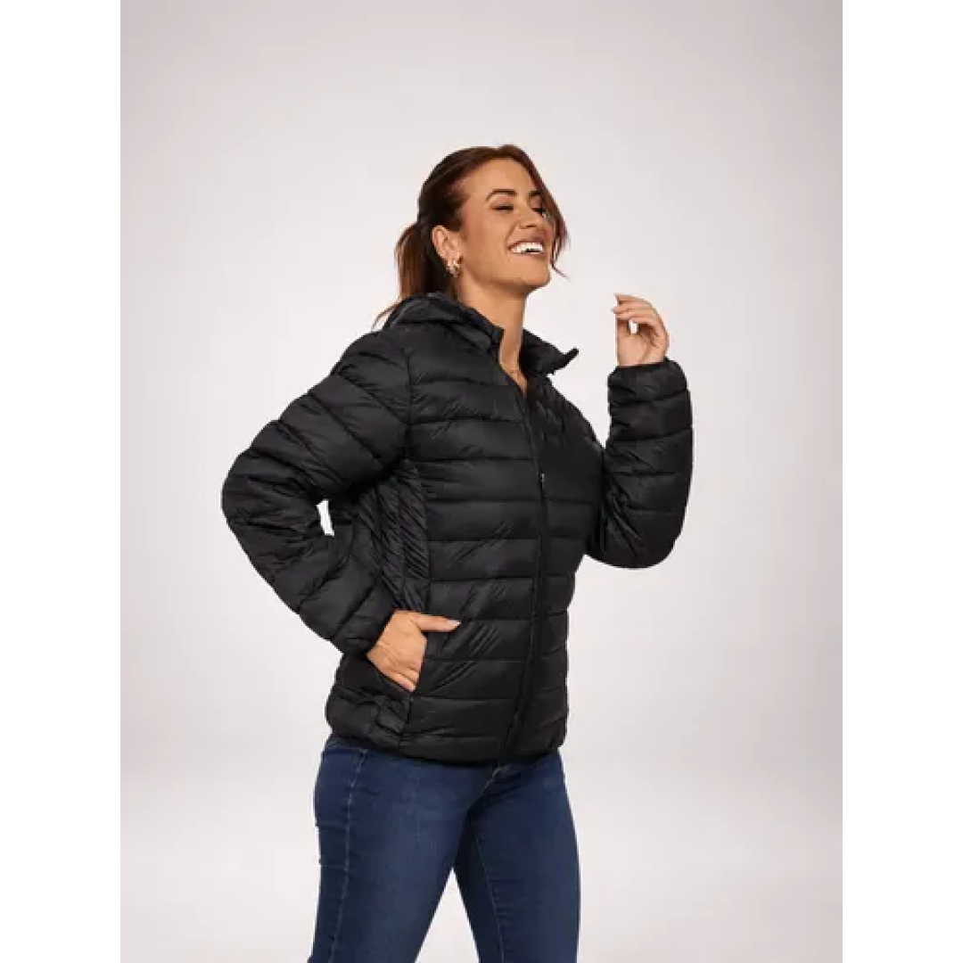 Jaqueta Bobojaco Feminina Puffer Impermeavel Capuz Removível Preto G