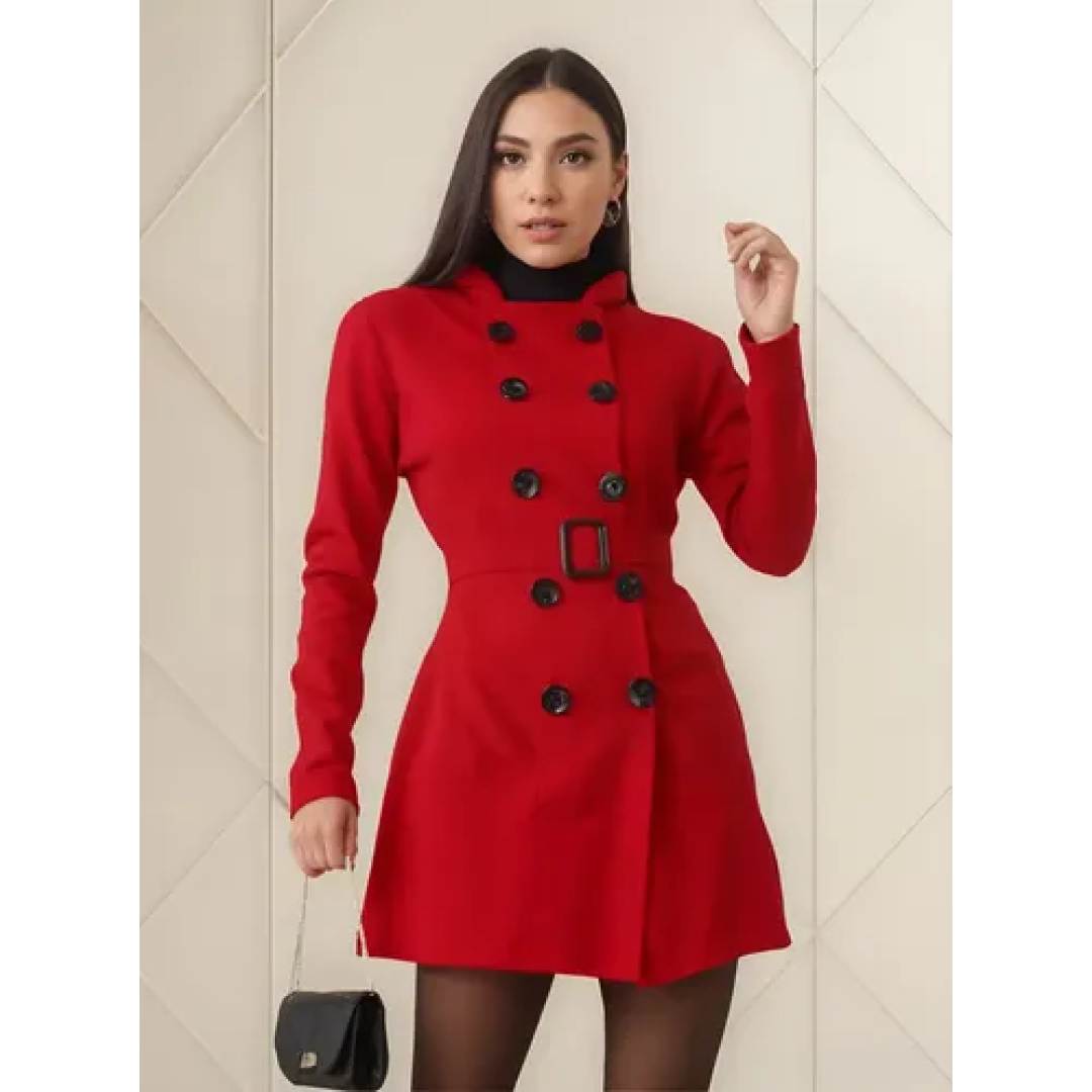 Sobretudo Casaco Feminino Com 10 Botoes