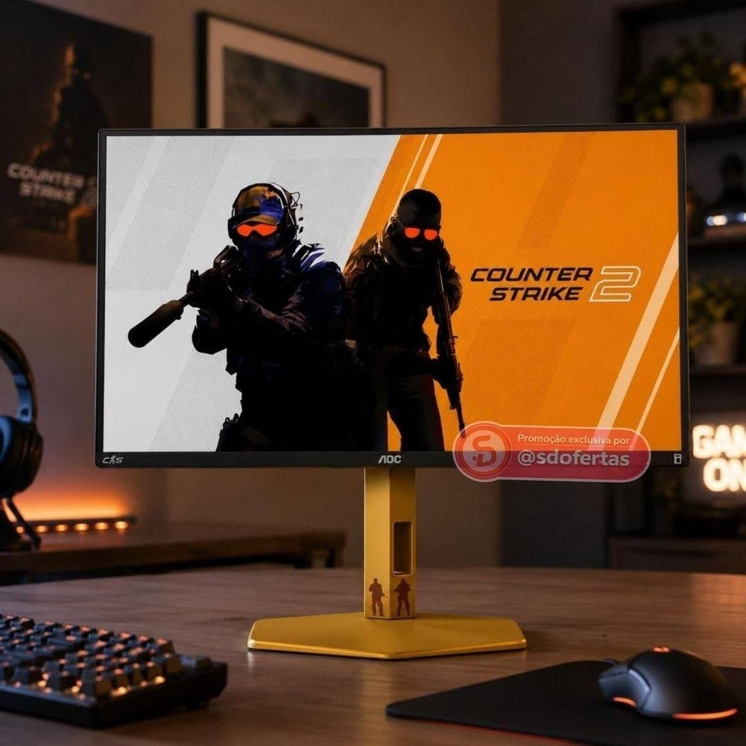 Monitor Gamer Aoc Agon Cs2 25'' 310hz Base Ajustável Cs25g Preto/dourado 127/220v