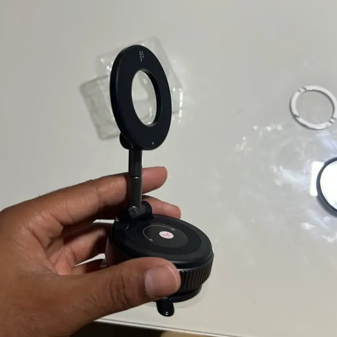 Suporte Celular Carro Magnético Rotativo 360dobrável Ventosa Preto