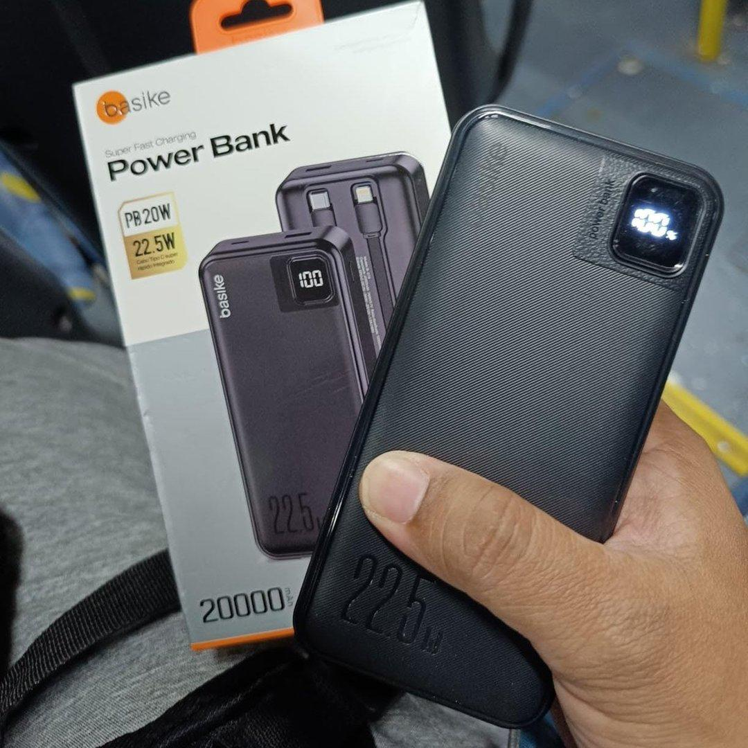 Basike Ba-pow078 Power Bank Carregador Portatil Usb Tipo C 10000mah 22.5w Cor Branco
