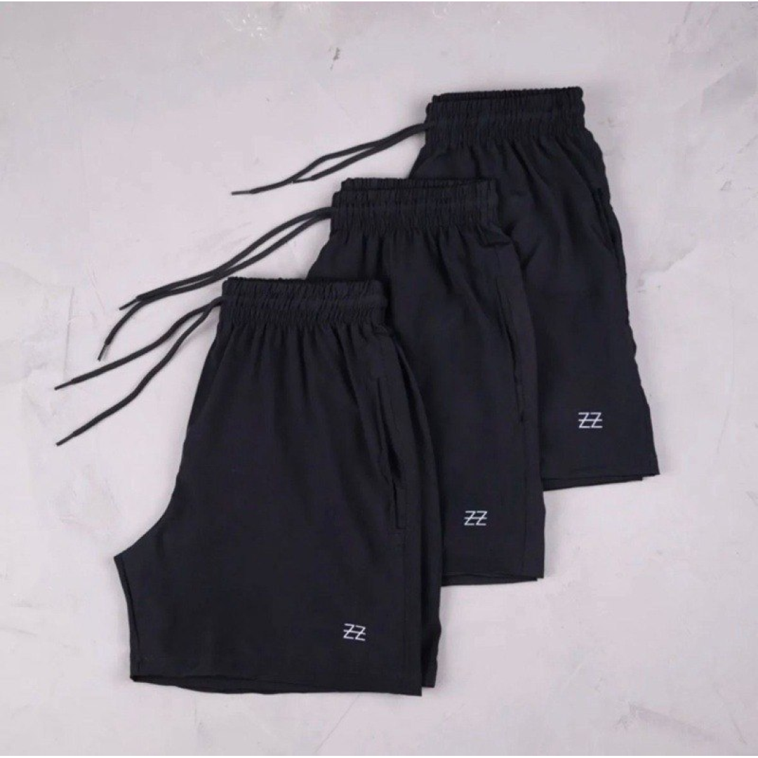 Kit com 3 Bermudas Treino Fit