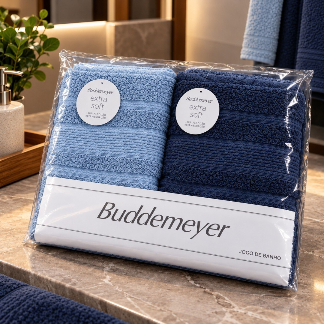 Jogo com 4 Toalhas Buddemeyer Bella Extra Soft