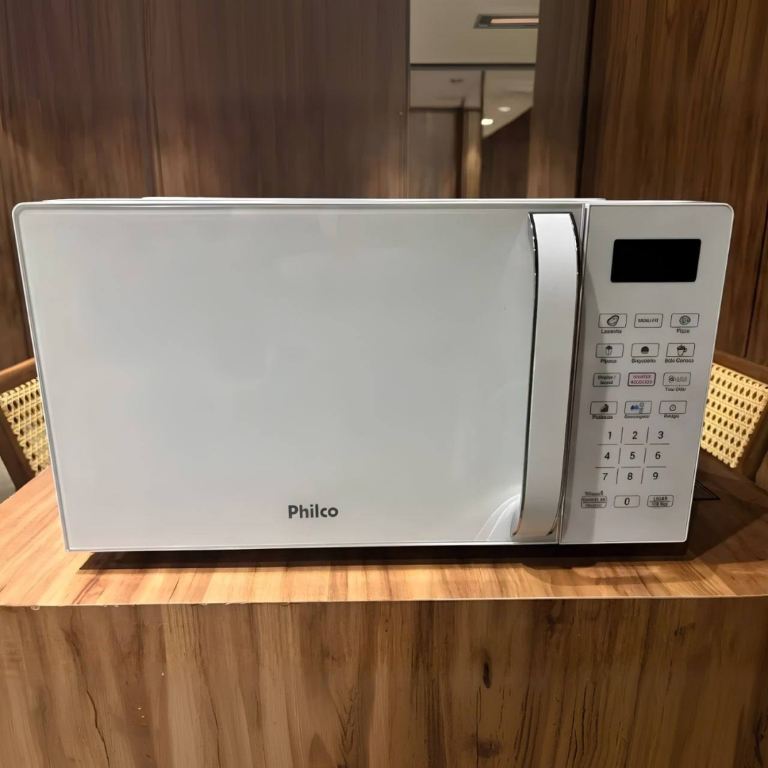 Micro-ondas Philco 20l Branco Pintura Limpa Fácil Pmo23b 127v