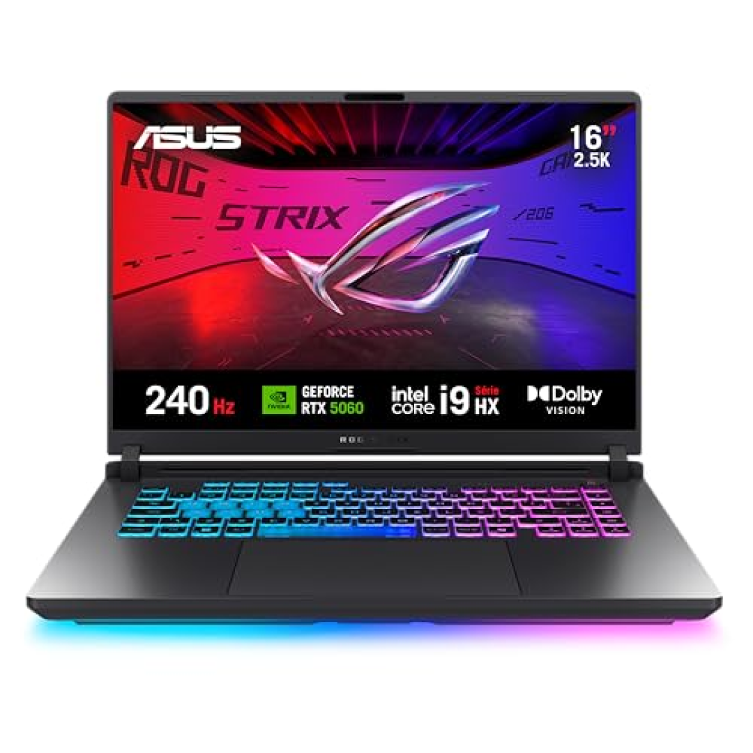 Notebook ASUS ROG Strix G16, Intel Core i9, RTX 5060, 16 GB, 512 GB SSD W11 Home, 16.0'', Eclipse Gray G615JMR-S5001W
