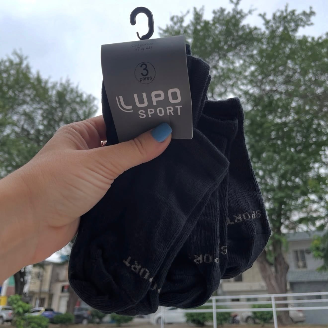 Kit com 10 Pares de Meias Lupo Soquete