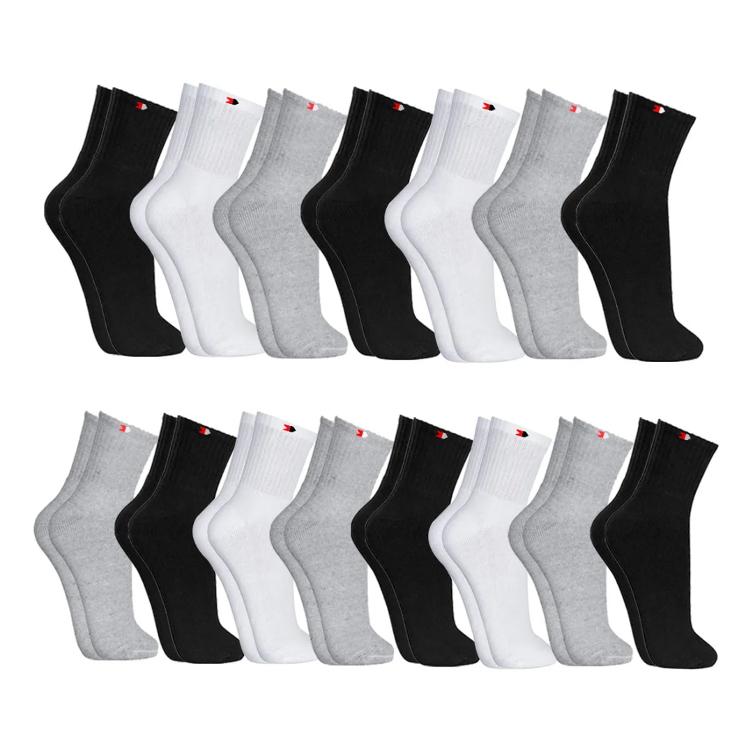Kit 15 Pares Meias Sport Algodão Cano Médio Sandrini Confort