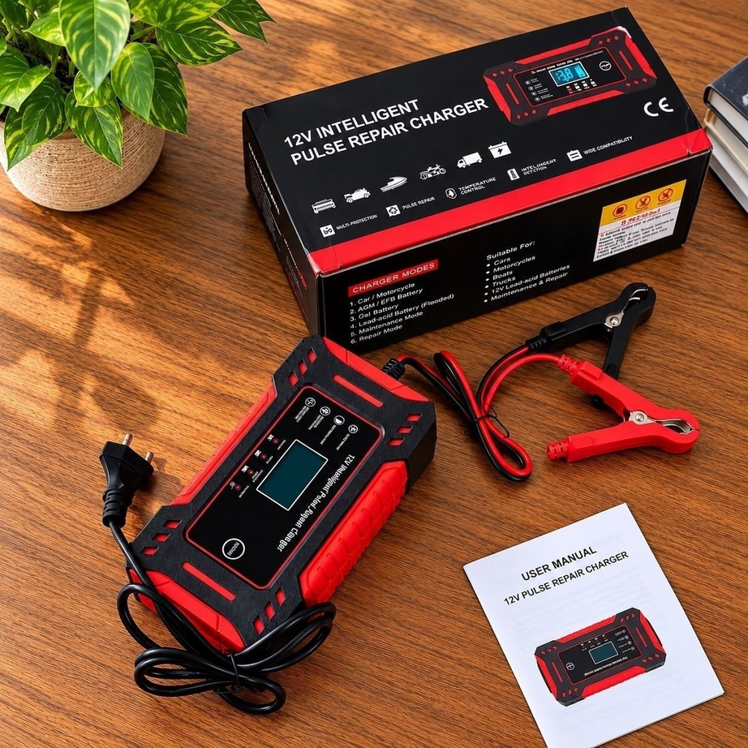 Carregador de Bateria Automotiva Portátil 12V 6A