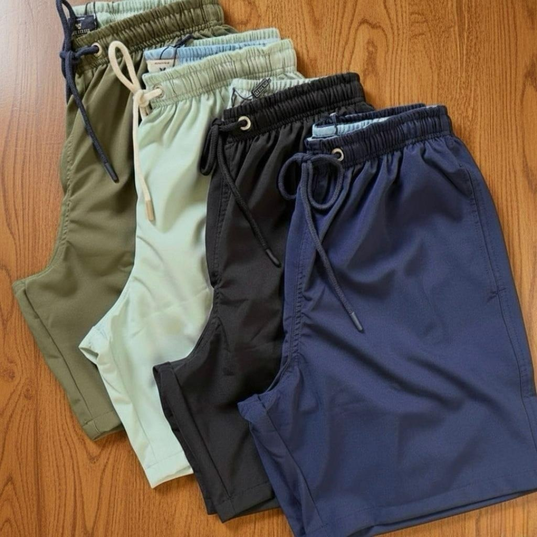 Kit com 4 Short Tactel com Bolso