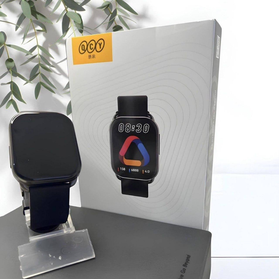 Relógio Smartwatch Qcy Watch Gs S6 Bluetooth Ipx8 Cor Preto Cinza-escuro