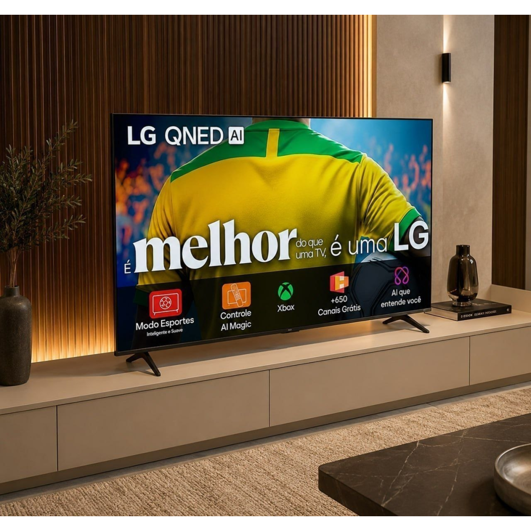 Smart TV 4K 50" LG QNED Portal de Games Processador AI α7 Gen8 4K