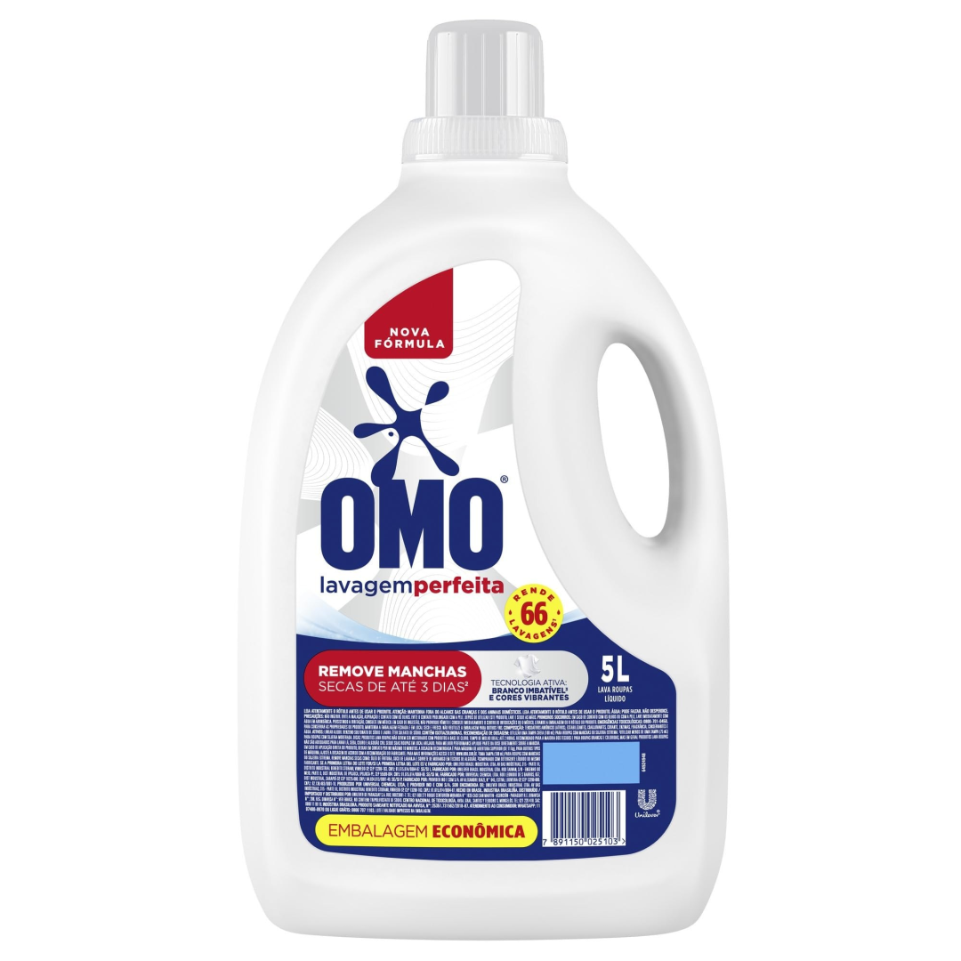 Omo Lavagem Perfeita Sabão Líquido 5L
