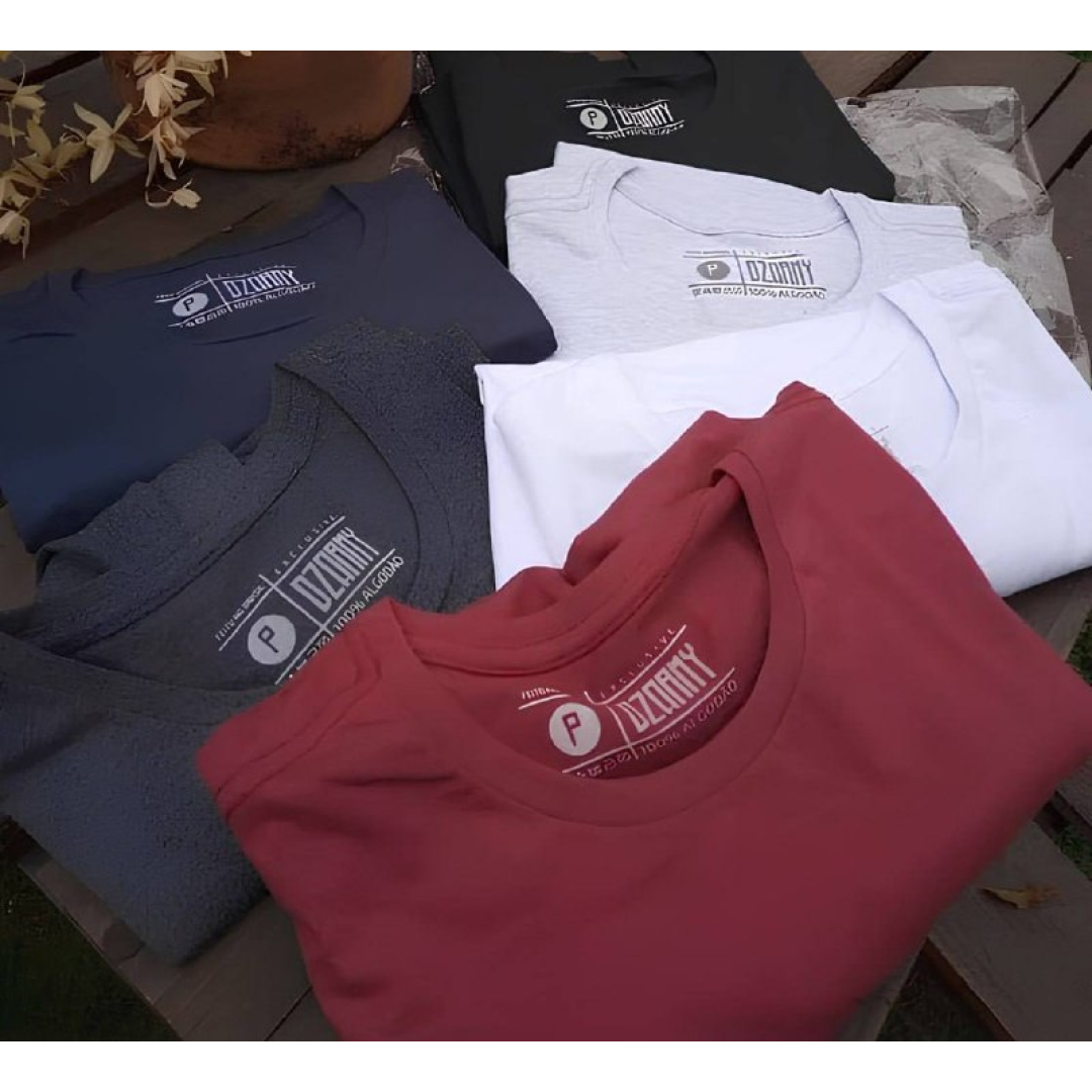 Kit 5 Camiseta Masculina 100% Algodão  Basica Treino Esporte