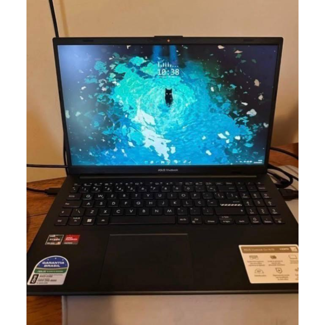 Notebook ASUS VivoBook Go 15 AMD Ryzen 5 7520U 8GB 512GB SSD KeepOS Tela 15,6" FHD Mixed Black - E1504FA-NJ732
