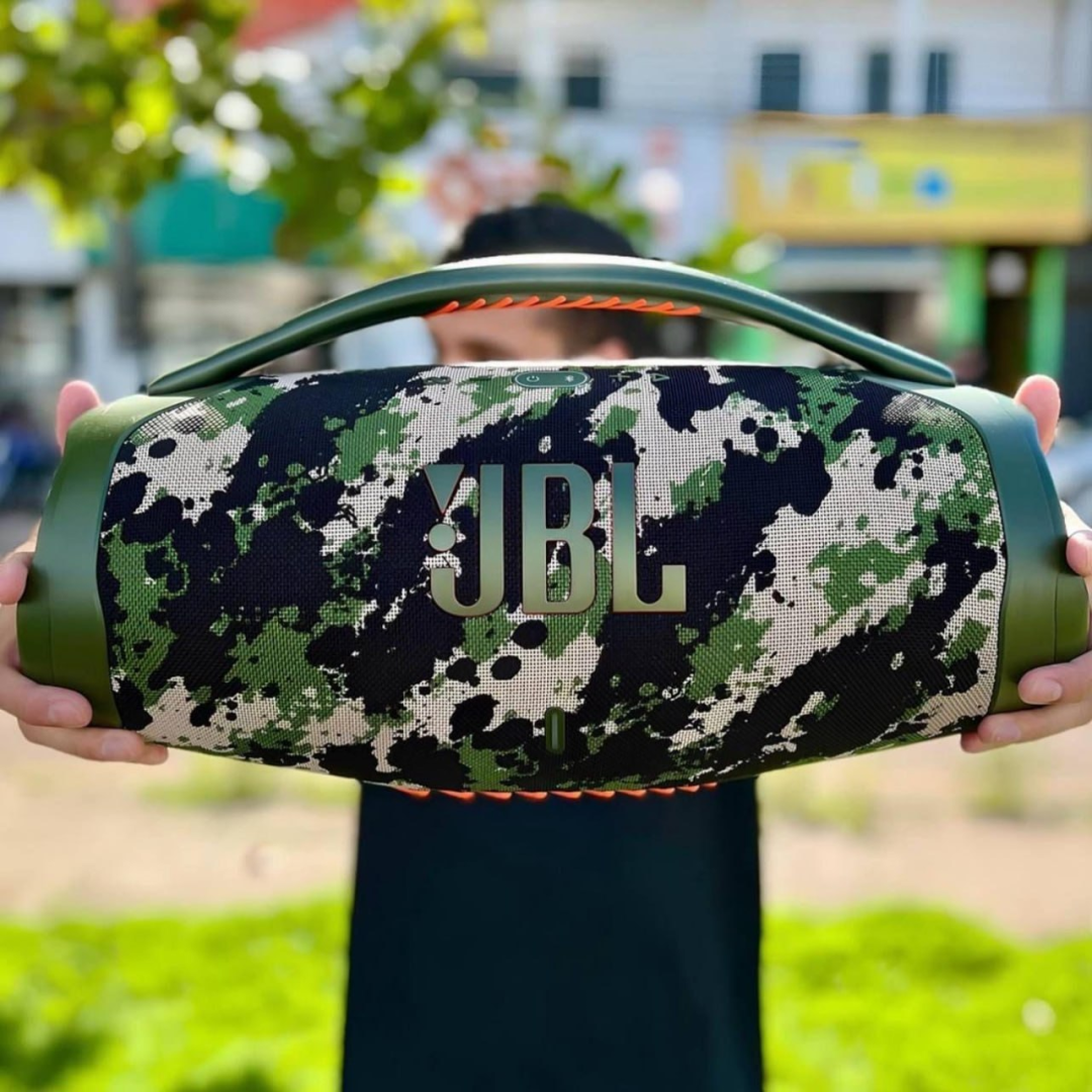 JBL, Caixa de Som, Boombox 3, Bluetooth, À Prova D'água - Camuflada