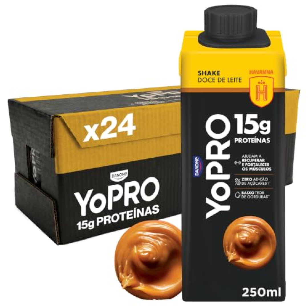 Pack YoPRO Bebida Láctea Uht Doce de Leite Havanna 15g de Proteínas 250ml 24 unidades