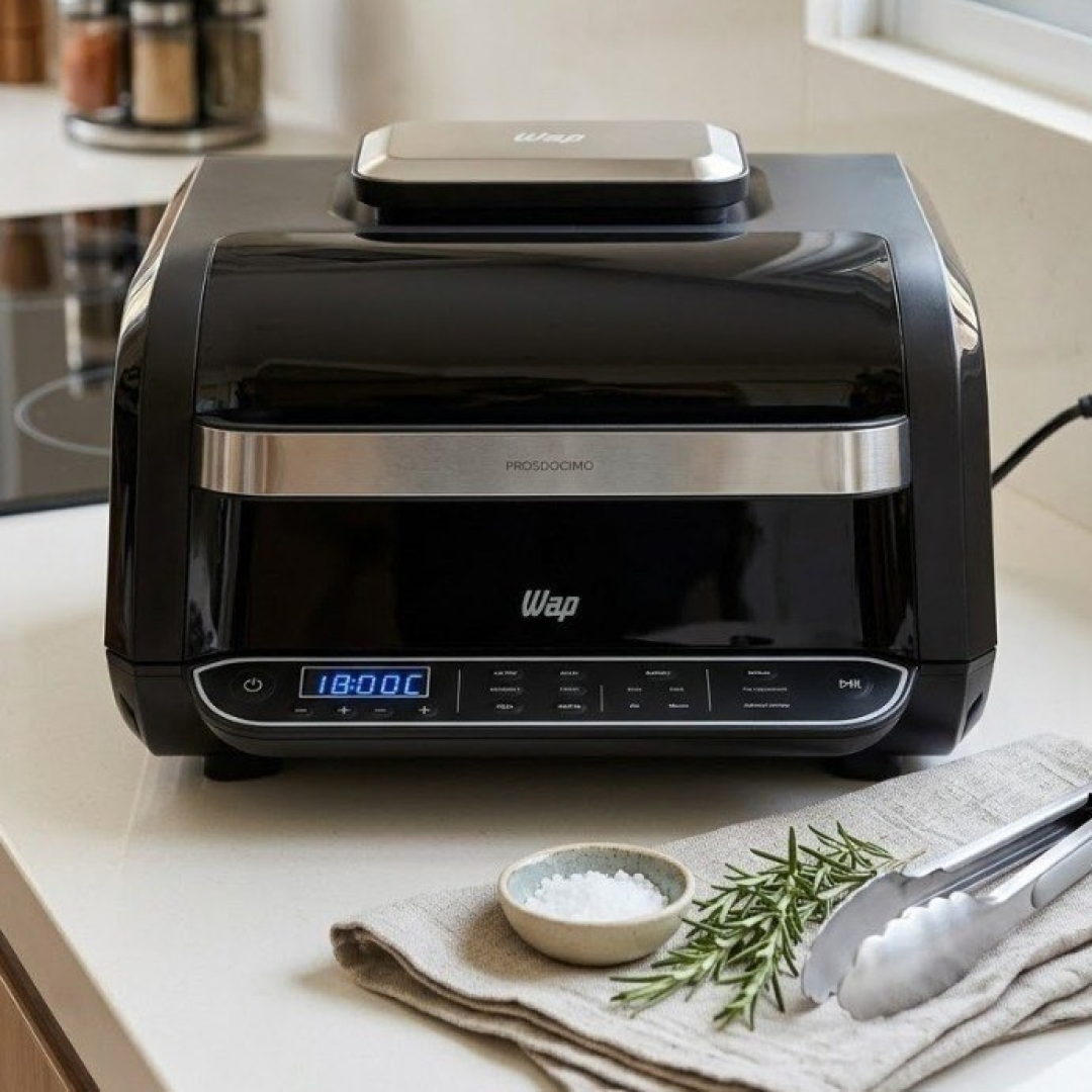 Fritadeira Elétrica Air Fryer 8em1 Wap Barbecue Heat Digital 220v