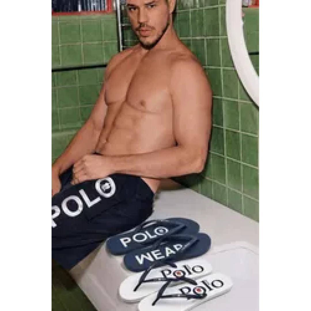 Kit com 2 Chinelos Estampados Polo Wear