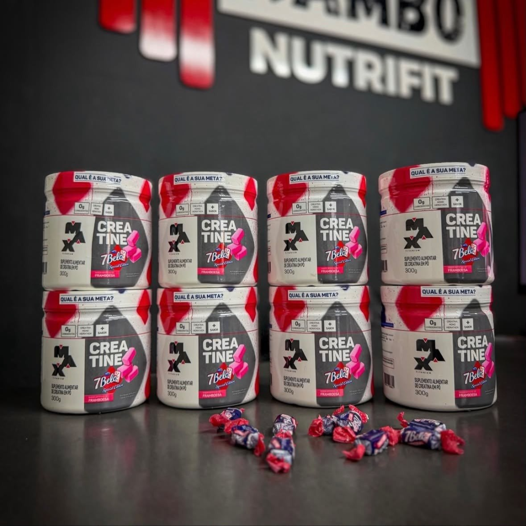 Kit com 3x Creatina 7 Belo Max Titanium 300g