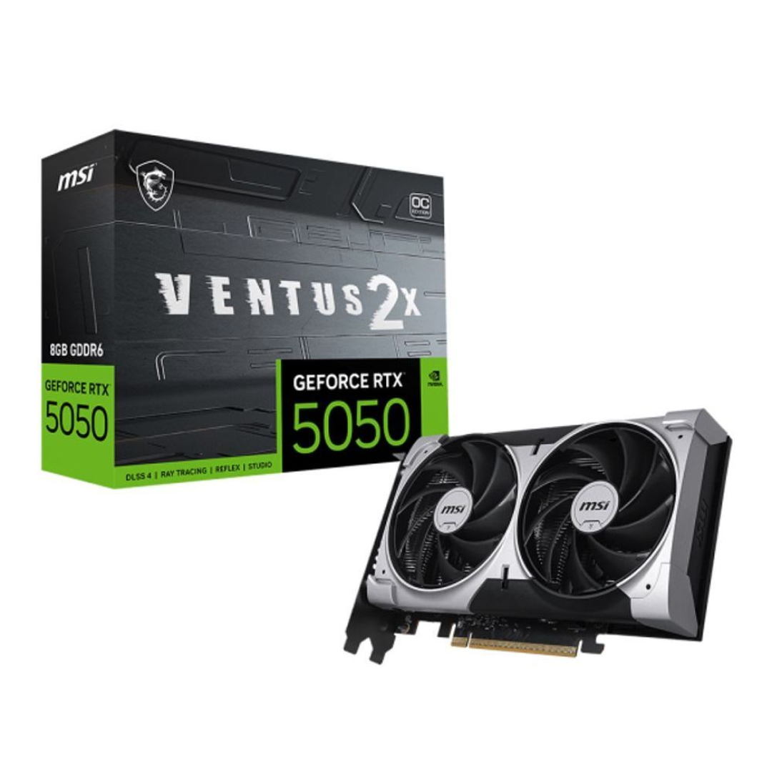 Placa de Vídeo Nvidia GeForce Msi Rtx5050 8Gb Ventus 2x Oc Gdrr6 128 Bits 912-V538
