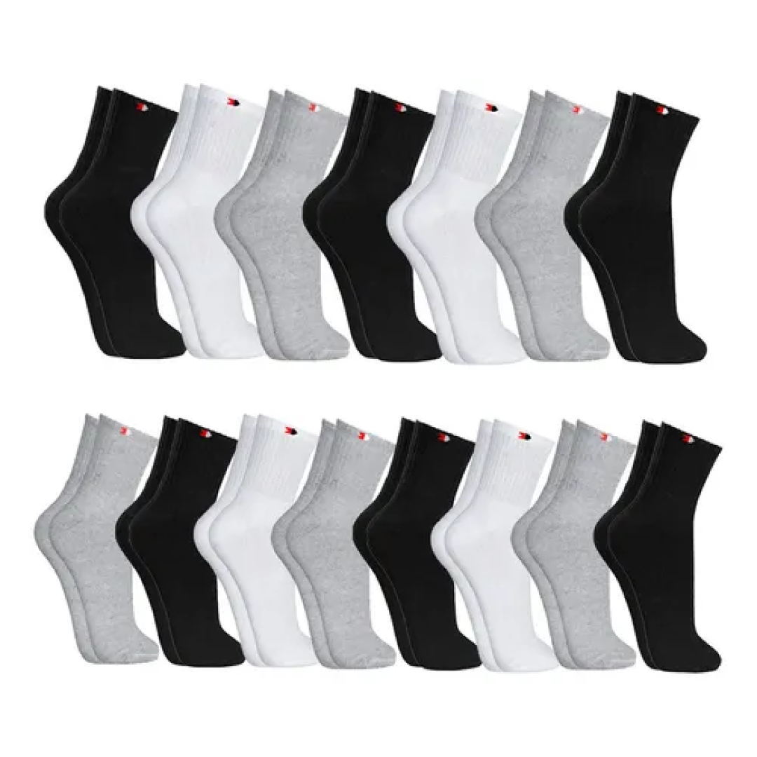 Kit 15 Pares Meias Sport Algodão Cano Médio Sandrini Confort Sortidos 39-43