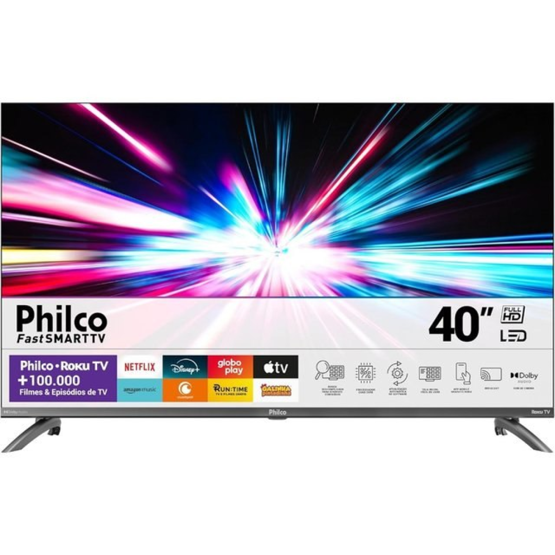 Smart Tv 40” Philco Tv Led Dolby Audio