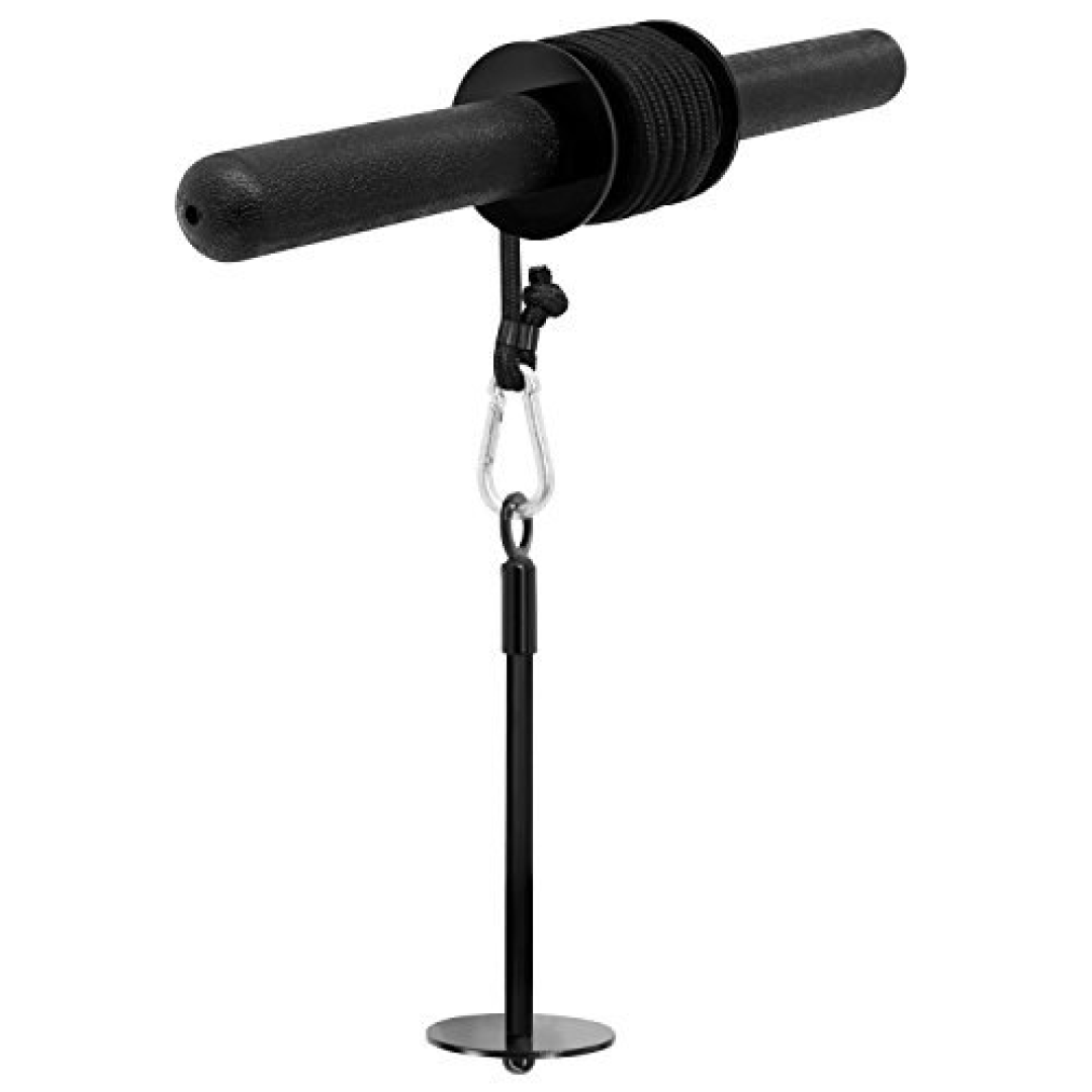 Yes4All Lançador de pulso e antebraço, desenvolve força de aderência e músculos maciços com rolo de pulso de aço e rolo de antebraço, lançador de braço resistente cabe em placas de peso de 2,5 cm e 5