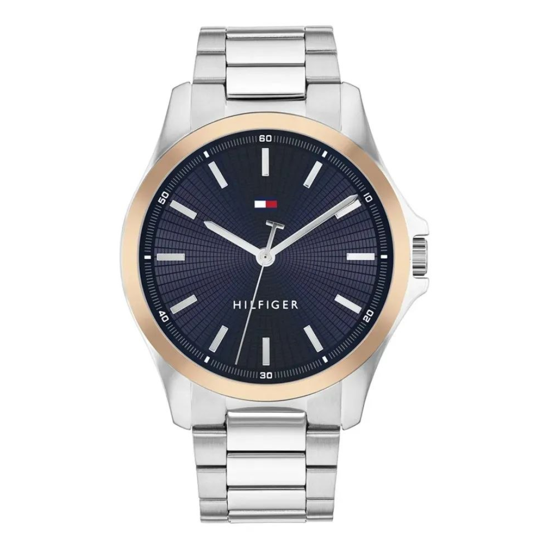 Relógio Tommy Hilfiger Masculino Aço Prateado 1710673 Prateado Azul