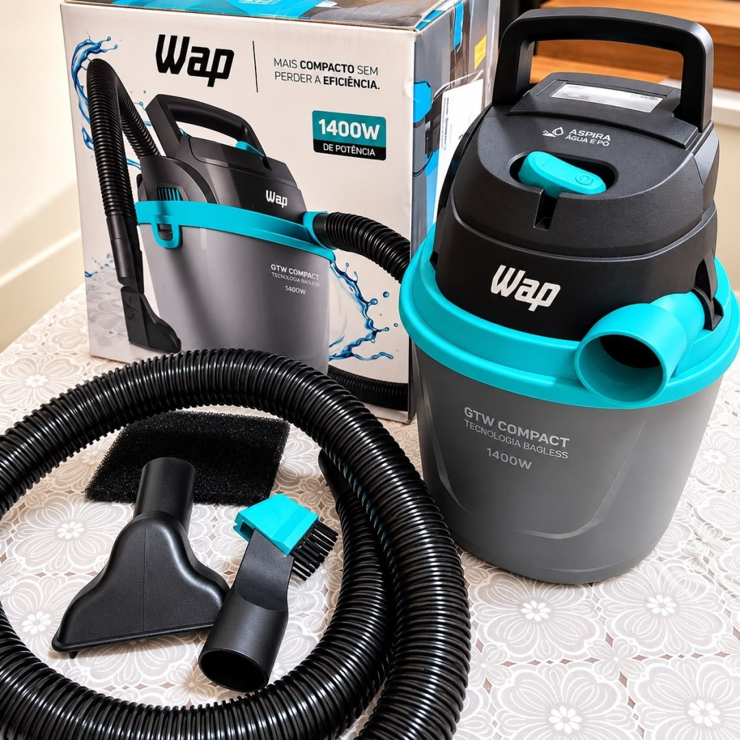 Aspirador de Pó e Líquido Portátil WAP GTW Compact 1400w 5,5L 220V