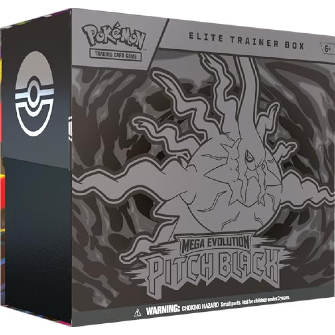 Pokémon TCG: Mega Evolution Pitch Black Elite Trainer Box Inglês, Jogo de Cartas