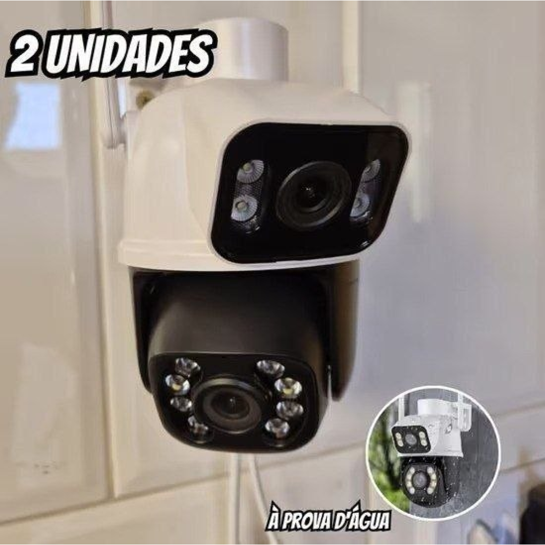 Kit 2 Camera Segurança A31 Icsee Prova D'agua Lente Dupla Cor Branco/preto Estary Shop
