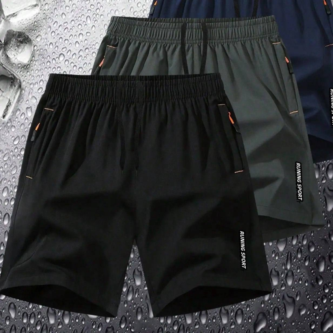 Kit 3 Shorts Esportivos Plus Size Masculino Secagem Rápida