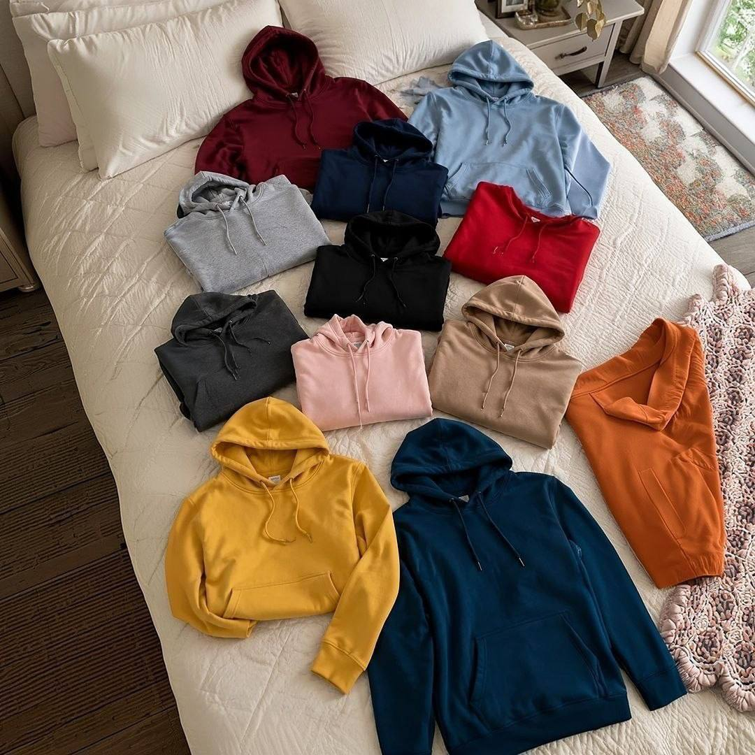 Moletom Canguru Liso Algodão Unissex Térmico Forrado Fleece