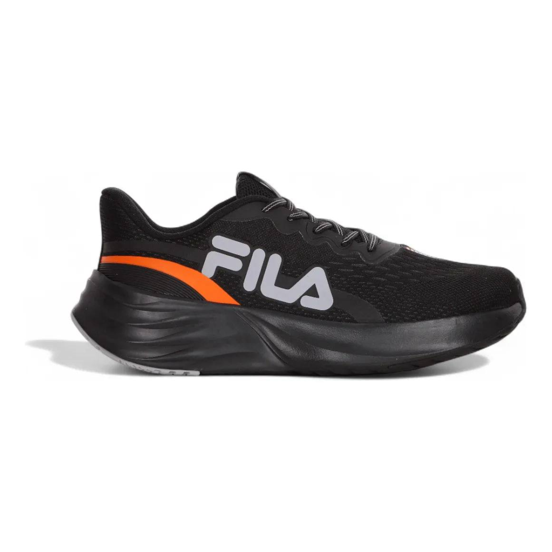 Tênis Fila Comet 2 Treino Leve Respirável Confortável Casual Preto-laranja-cinza 38 Br