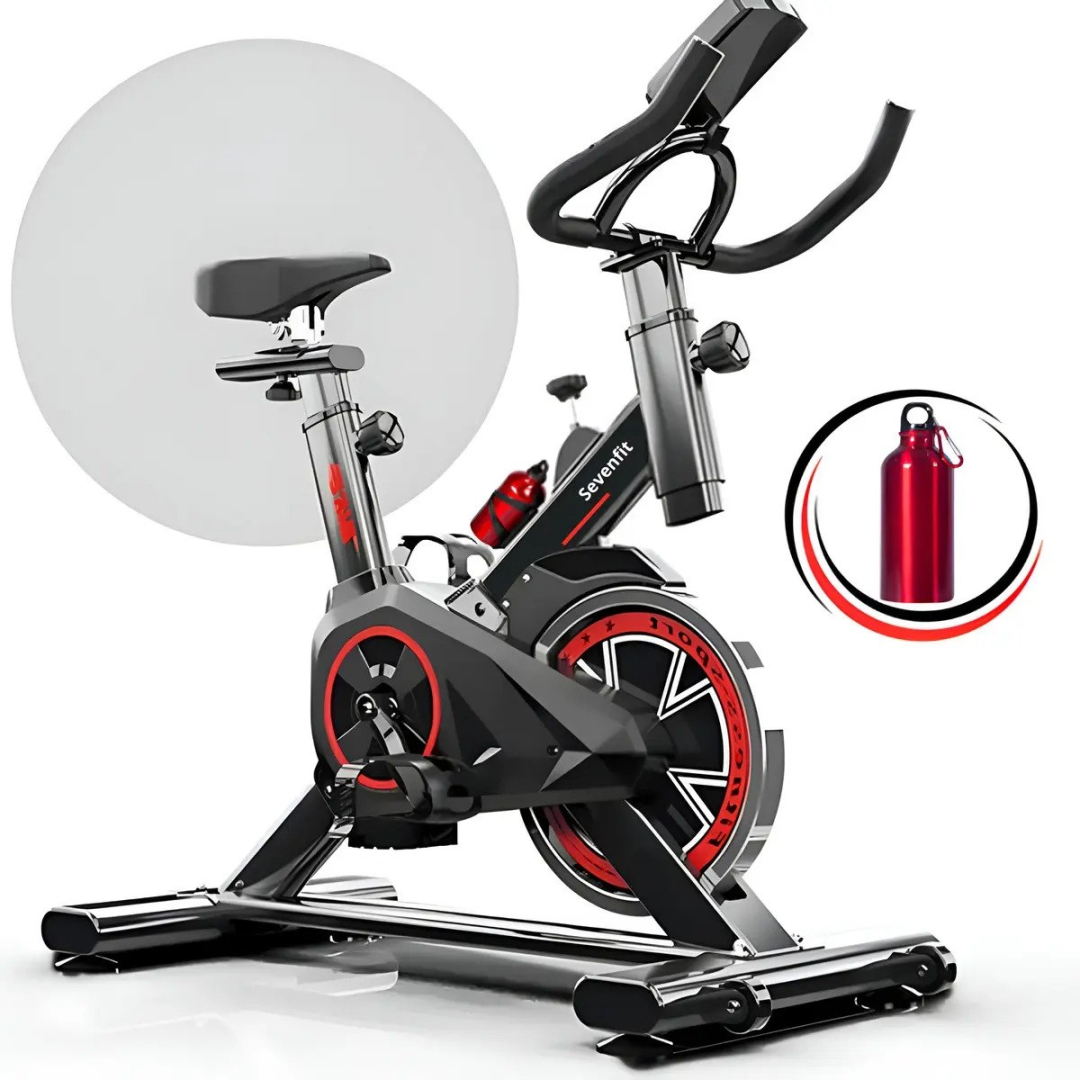 Bicicleta Ergométrica Fitness Para Cardio e Musculação Com Base 6kg Inércia Marca Sevenfit