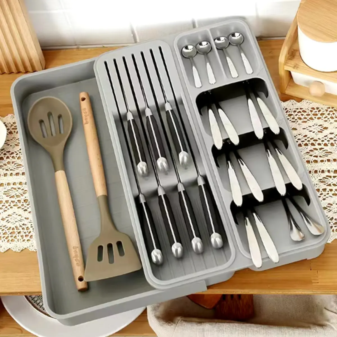 Organizador Extensível De Utensílios Talheres Cozinha Gaveta