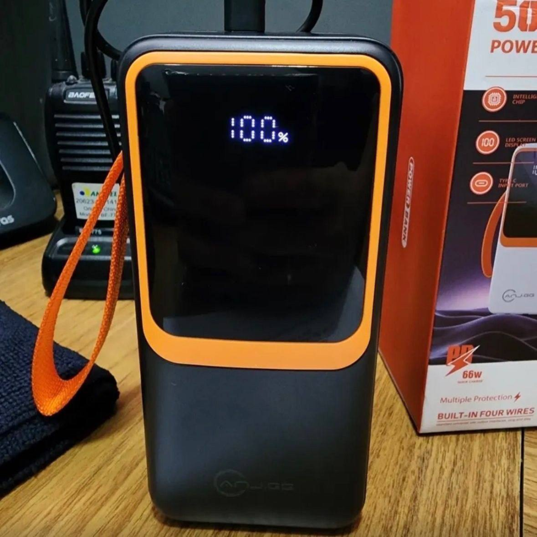 Power Bank Turbo Carregador Portátil 50.000mah Turbo 22.5w Premium Universal Rápida Carga Para Celular iPhone Xiaomi Motorola LG Smartwatch Tablet Dis...