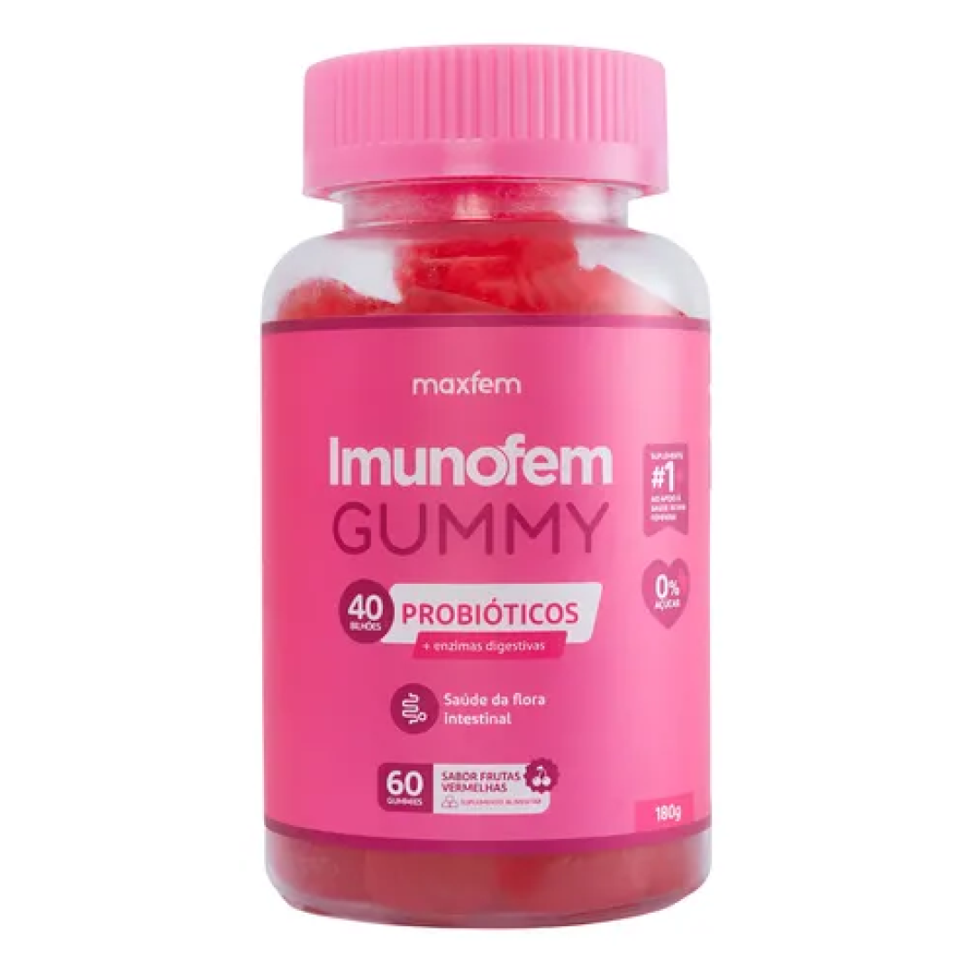 Imunofem Gummy Probiótico 40bi Feminino Ph Íntimo Saúdável