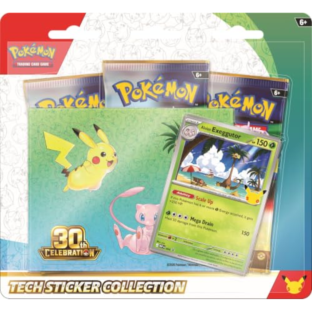 Adesivo Blister Pokemon TCG 30th Celebration Tech