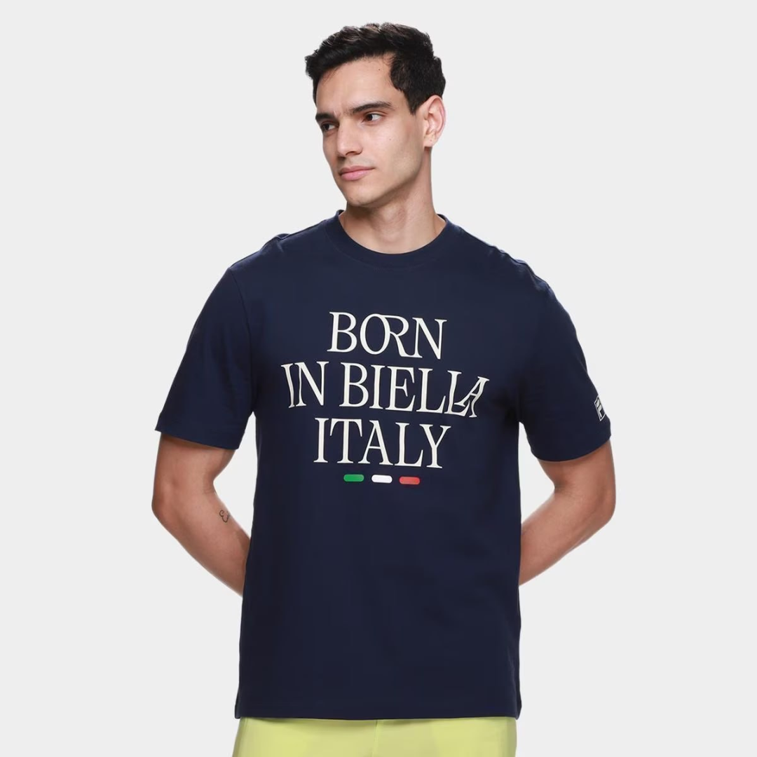 Camiseta Fila Comfort Born in Biella Letter Masculina