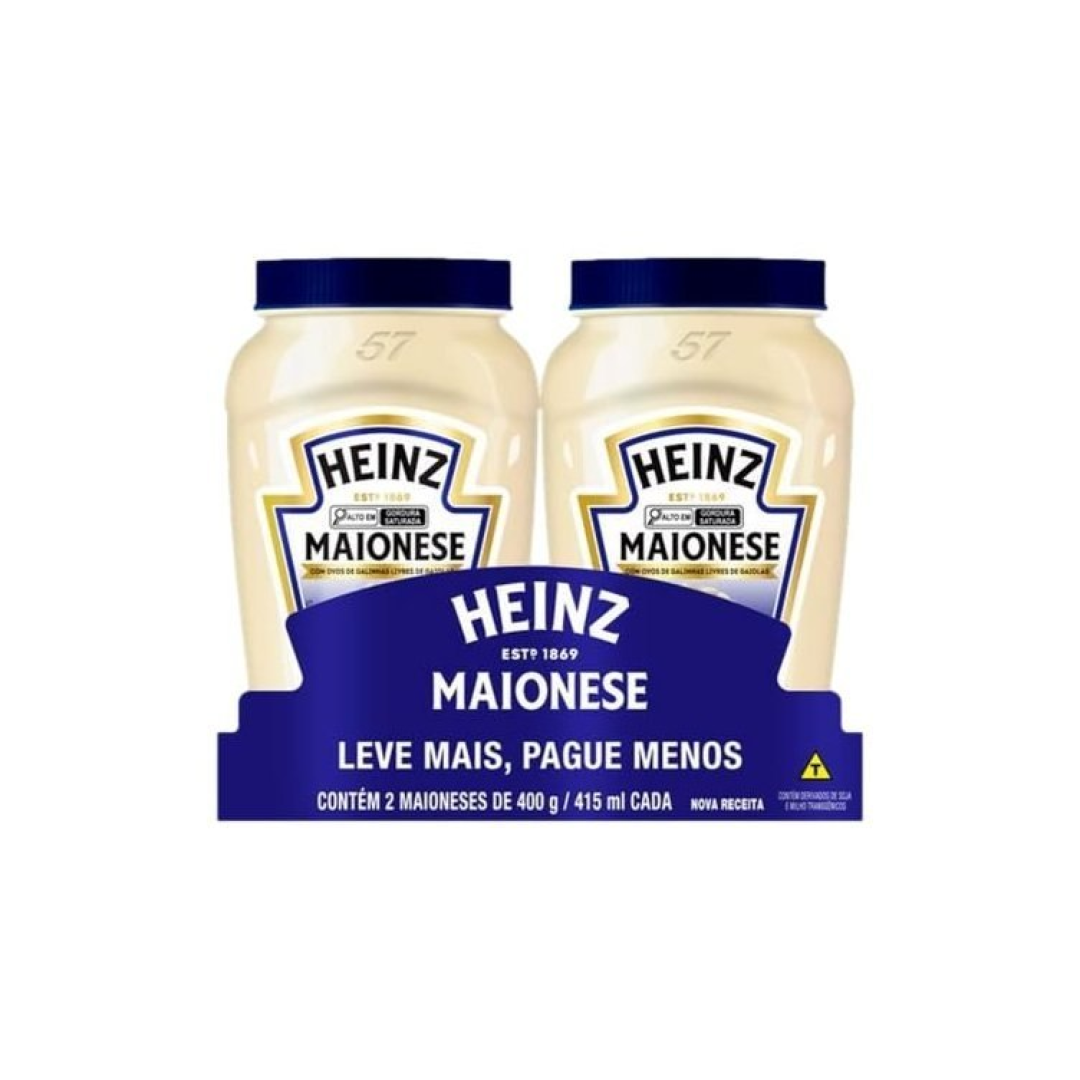 Heinz Pack Maionese Tradicional, 400G - 2 unidades