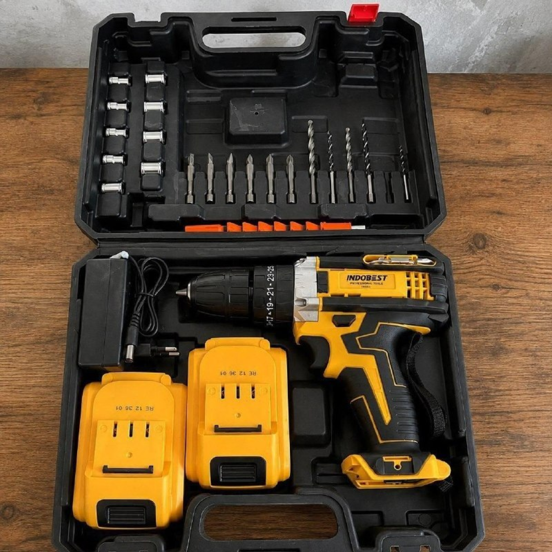 Parafusadeira Furadeira 48v Profissional 60hz + 2 Baterias + Maleta