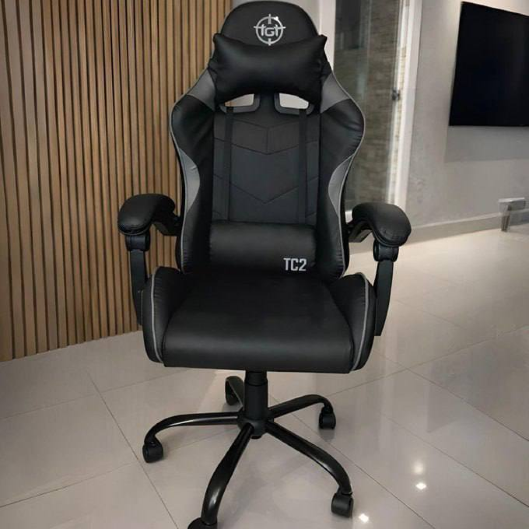 Cadeira Gamer Tgt Heron Tc2 Tgt-hrtc-bl03 Couro Sintético